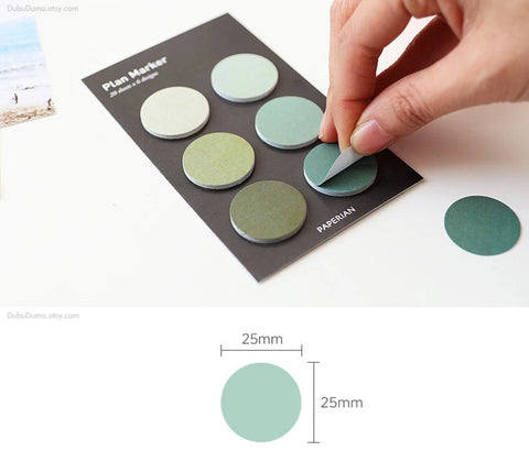 Plan Marker Round Sticky Notes [6colors] | Bookmark Tabs