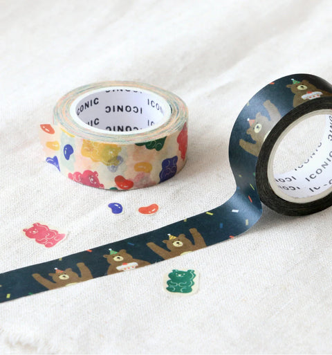 Vintage ver. Masking Tape [5types] | Fragile, Caution, Jelly Bear, Ticket