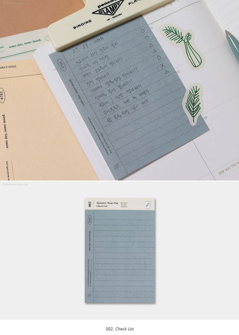 Signature Memo Pad [4types]