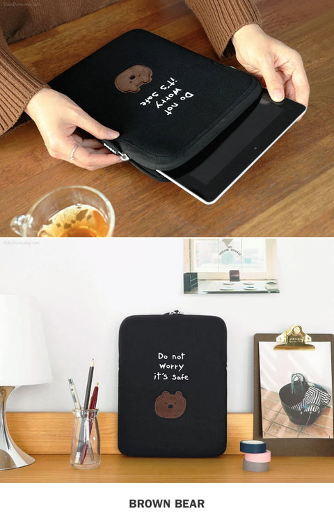 11" iPad Sleeve [White Bear] | 11 inch Tablet PC Pouch