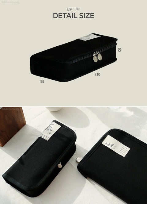 on the table Cotton Pencil Case [3colors]