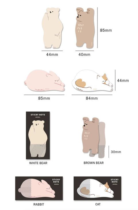 Animal Sticky Notes [4types]