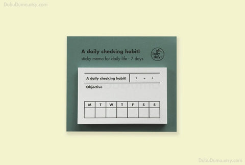 Daily Checking Habit Sticky Notes