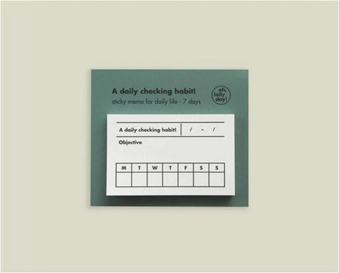 Daily Checking Habit Sticky Notes