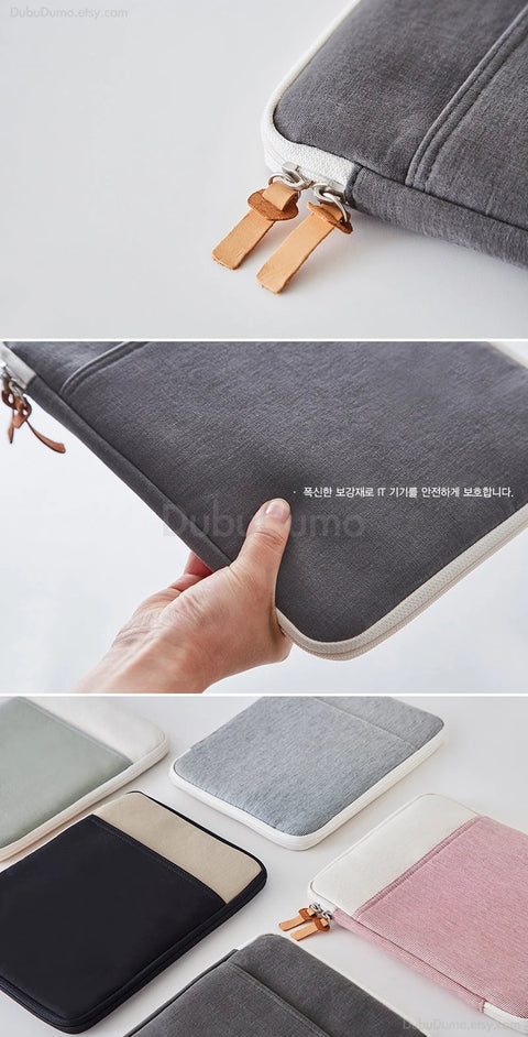 11" Canvas iPad Pouch [4types] | iPad Case