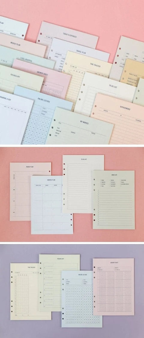 A5 Make-a-Memo Planner Inserts [20types]