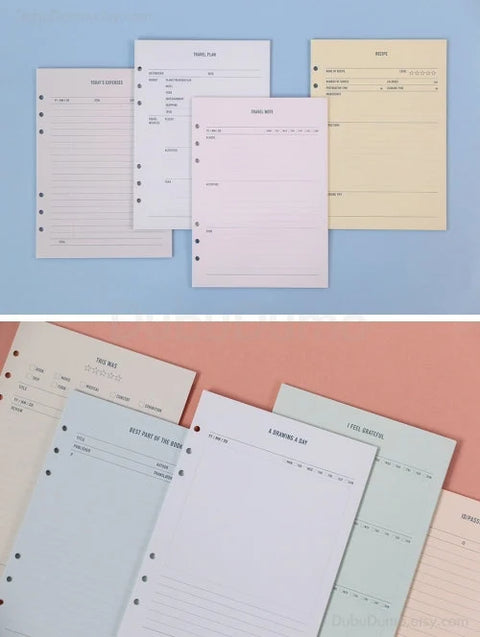 A5 Make-a-Memo Planner Inserts [20types]