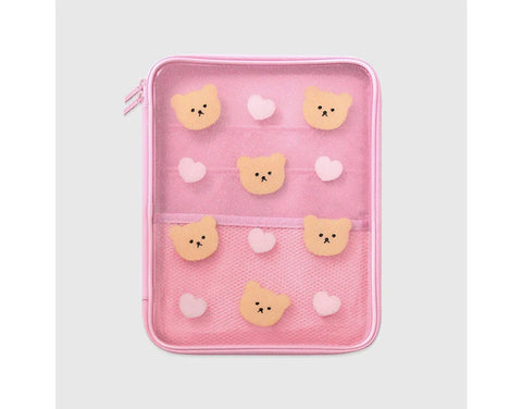 11inch iPad Case [DOT LOVE AND BEAR-PINK]