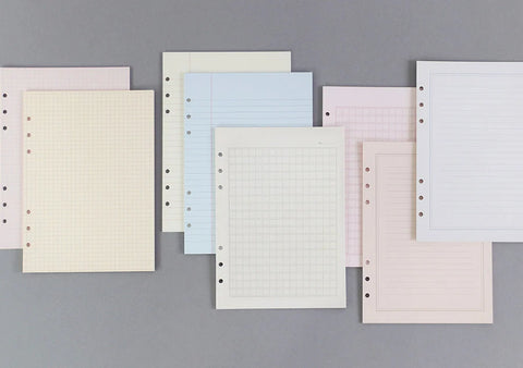 A5 Lifepad Planner Inserts [8Types] | Squared Manuscript Paper | Lined Notebook