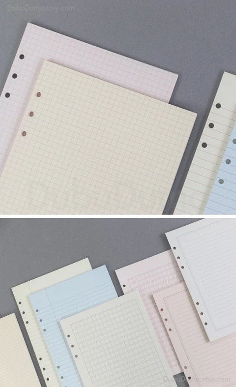 A5 Lifepad Planner Inserts [8Types] | Squared Manuscript Paper | Lined Notebook