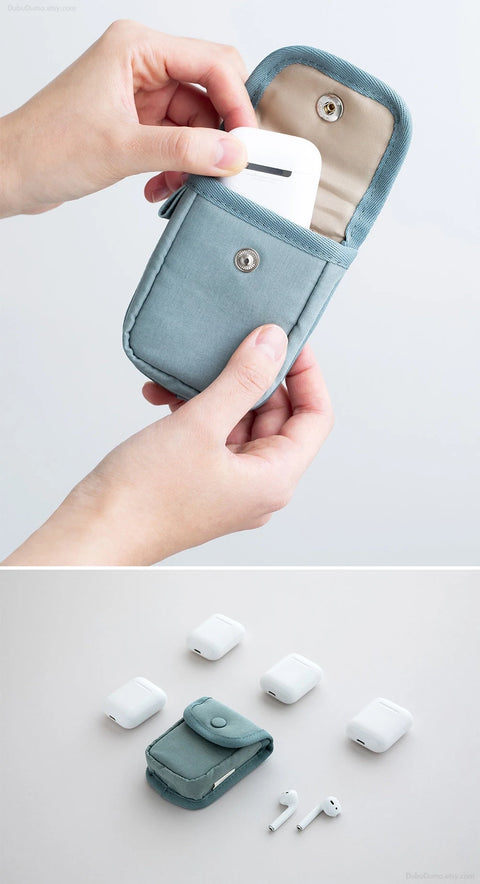 Button Earphone Pouch [5colors] | AirPods Pouches