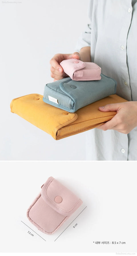 Button Earphone Pouch [5colors] | AirPods Pouches