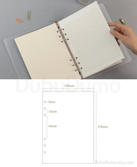 A5 Lifepad Planner Inserts [8Types] | Squared Manuscript Paper | Lined Notebook