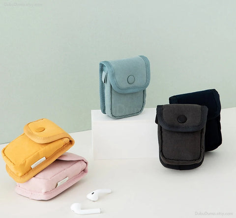 Button Earphone Pouch [5colors] | AirPods Pouches