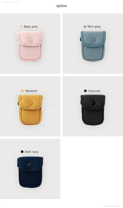 Button Earphone Pouch [5colors] | AirPods Pouches