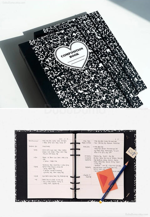 A5 Composition Hardcover Binder_25R | Black Ring