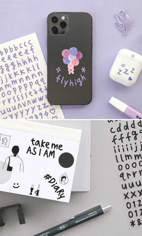 Calligraphy Alphabet Sticker Pack | 10sheets