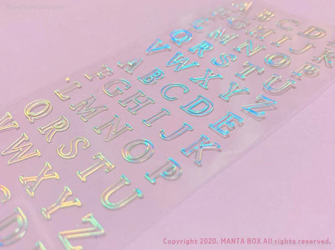 Deco Sticker [Clear Alphabet Sticker_Gold Line]