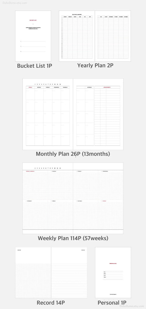 TODAY Weekly Planner [5colors]