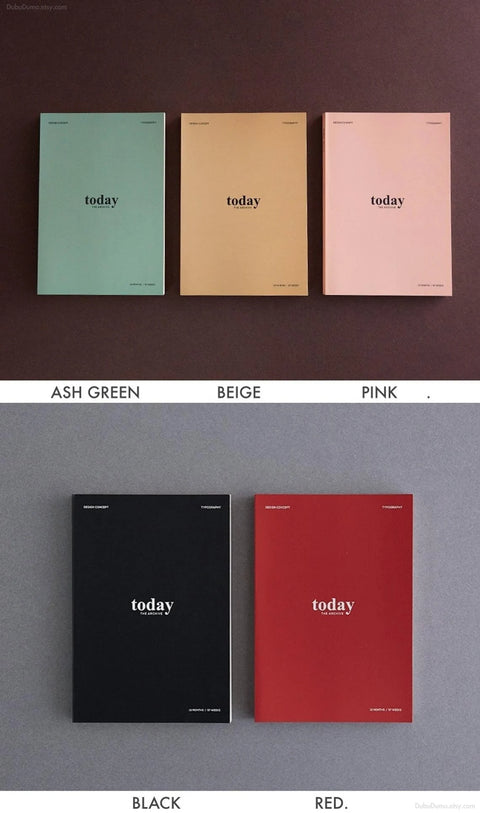 Today Canvas Book Pouch + Planner [6colors]