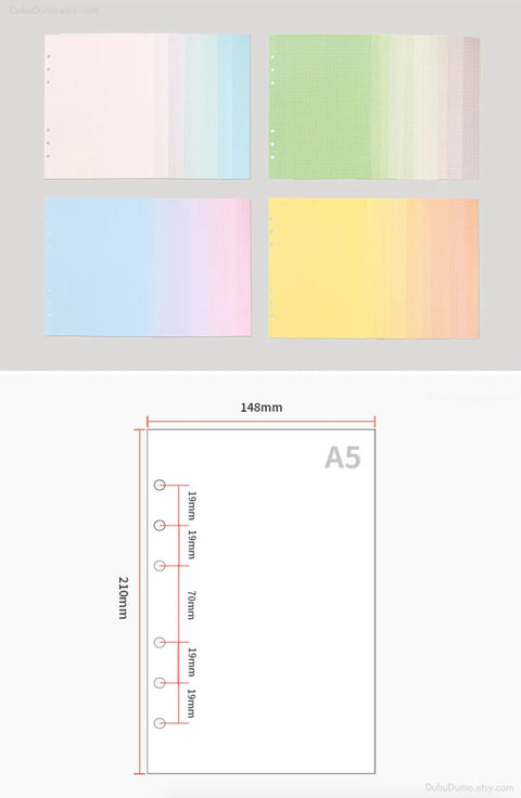 A5 Planner Refill v.Gradation Grid | A5 Inserts