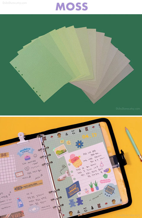 A5 Planner Refill v.Gradation Grid | A5 Inserts