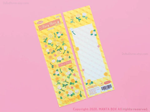 Twinkle Deco Sticker [Rosy Rose - Yellow]