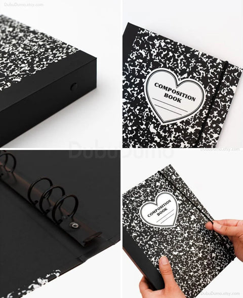 A5 Composition Hardcover Binder_25R | Black Ring