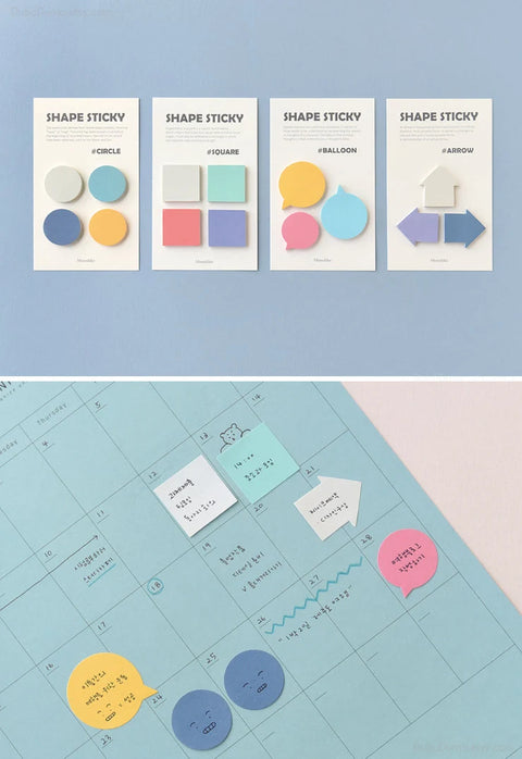 SHAPE Sticky Notes [4types]