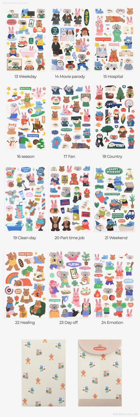 My Buddy Sticker Pack | 12sheets