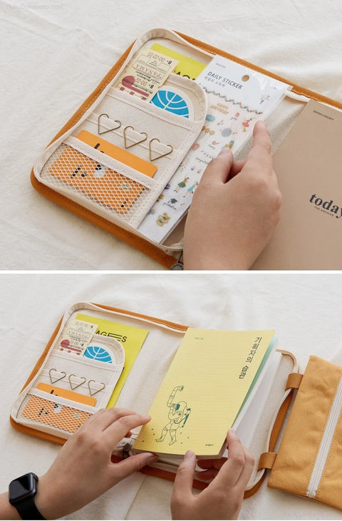 Today Canvas Book Pouch + Planner [6colors]