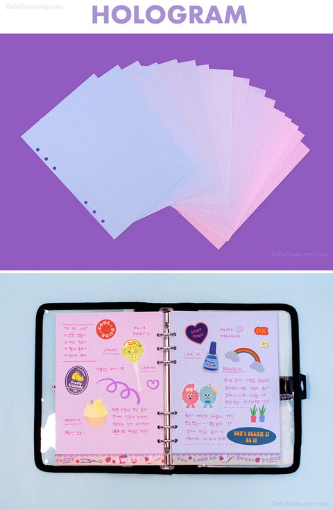 A5 Planner Refill v.Gradation Grid | A5 Inserts