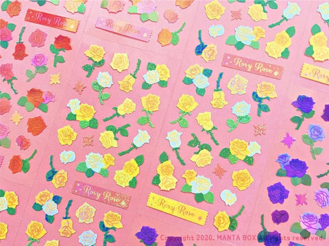 Twinkle Deco Sticker [Rosy Rose - Yellow]