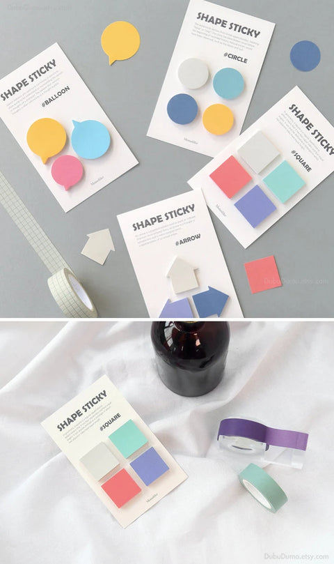 SHAPE Sticky Notes [4types]