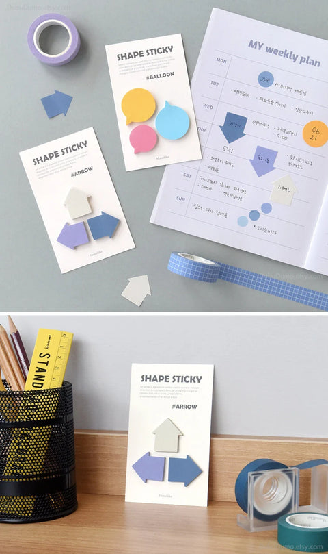 SHAPE Sticky Notes [4types]