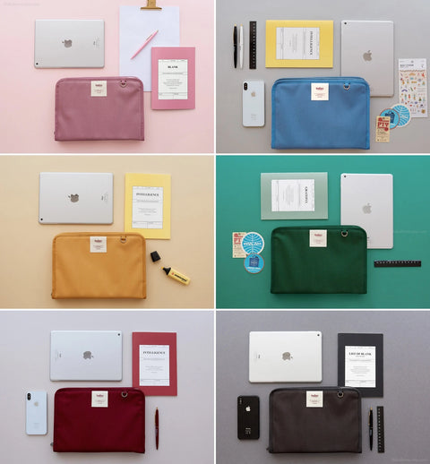 A4 / A5 Canvas Book, Tablet PC Pouch [6colors] | File Organizer