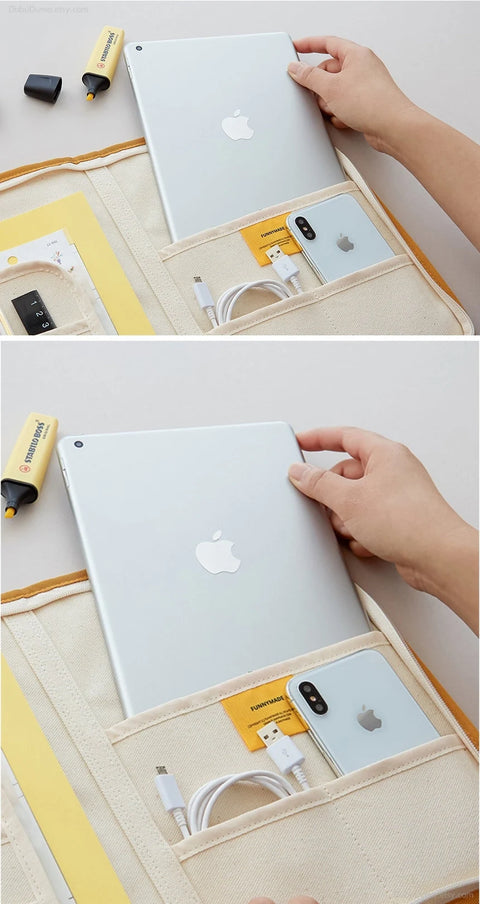 A4 / A5 Canvas Book, Tablet PC Pouch [6colors] | File Organizer