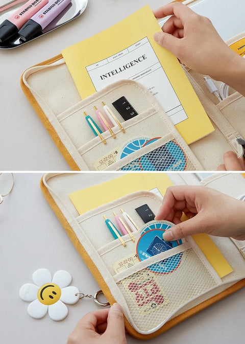 A4 / A5 Canvas Book, Tablet PC Pouch [6colors] | File Organizer