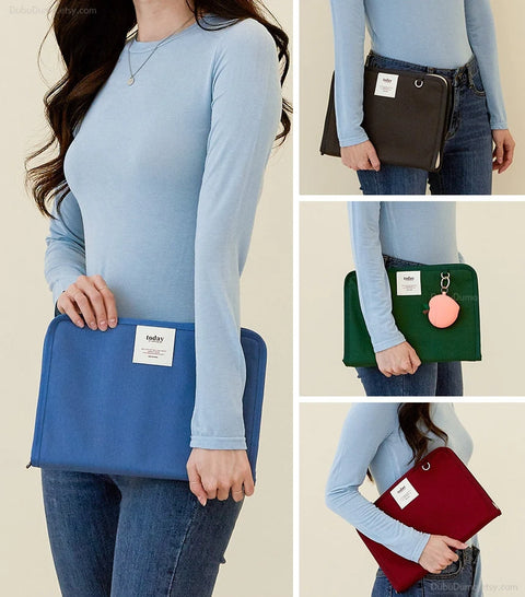 A4 / A5 Canvas Book, Tablet PC Pouch [6colors] | File Organizer
