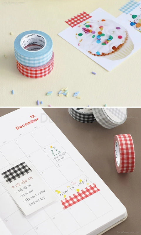 Gingham Masking Tape [8colors] | Check