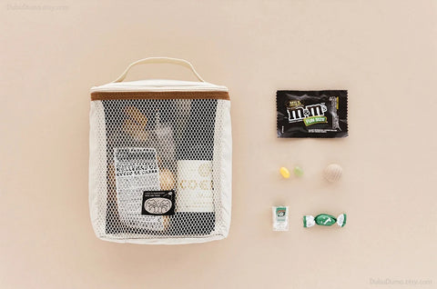 Herethere Brick Mesh Organizer Pouch [Black]