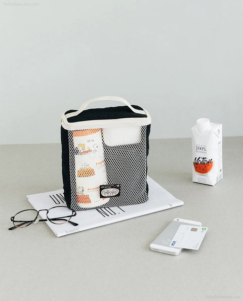 Herethere Brick Mesh Organizer Pouch [Black]