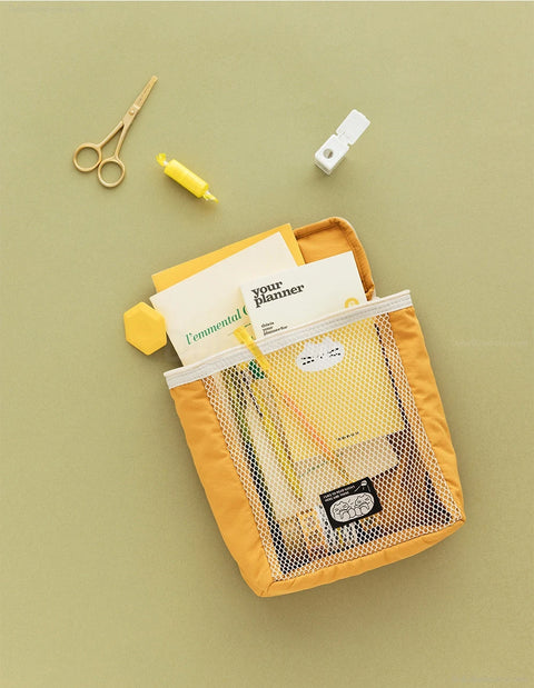 Herethere Brick Mesh Organizer Pouch [Black]
