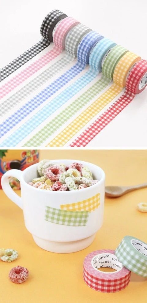 Gingham Masking Tape [8colors] | Check