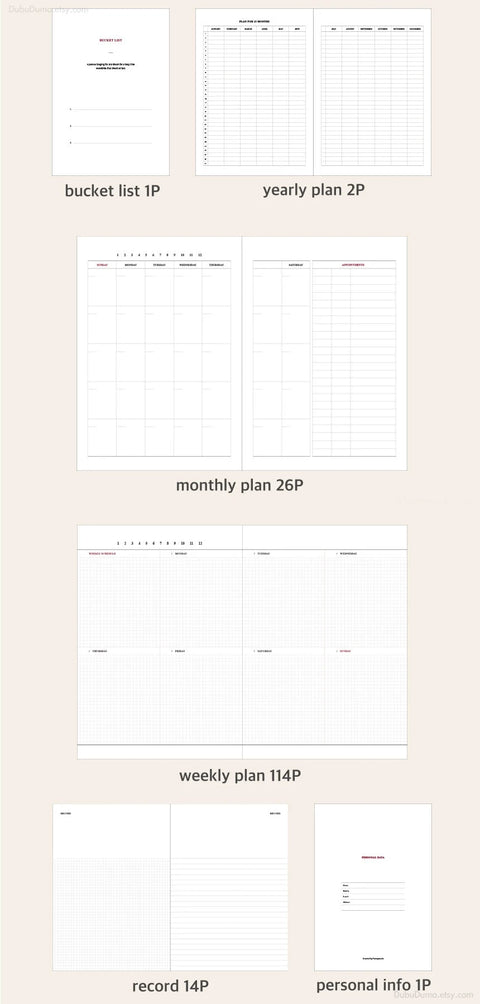 Objet Weekly Planner [8colors]