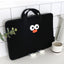 13" Laptop Pouch [Black Pompom Wide]