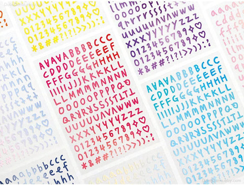 Calligraphy Alphabet Sticker Pack _ Sugar Pop | 10sheets