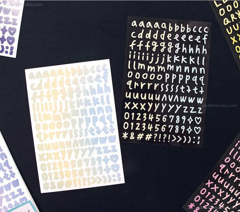 Calligraphy Alphabet Sticker Pack _ Sugar Pop | 10sheets