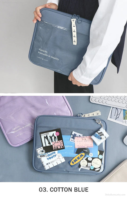 13" Clear Cover Laptop Pouch [4colors] | Laptop Case