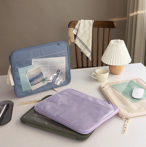 13" Clear Cover Laptop Pouch [4colors] | Laptop Case